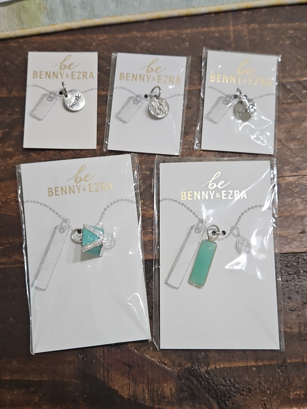 Benny & Ezra Silver Necklace with Seafoam Green Pendant